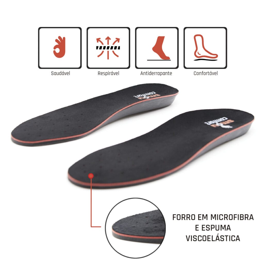 Plantillas transpirables y antideslizantes con forro de microfibra absorbente y memory foam