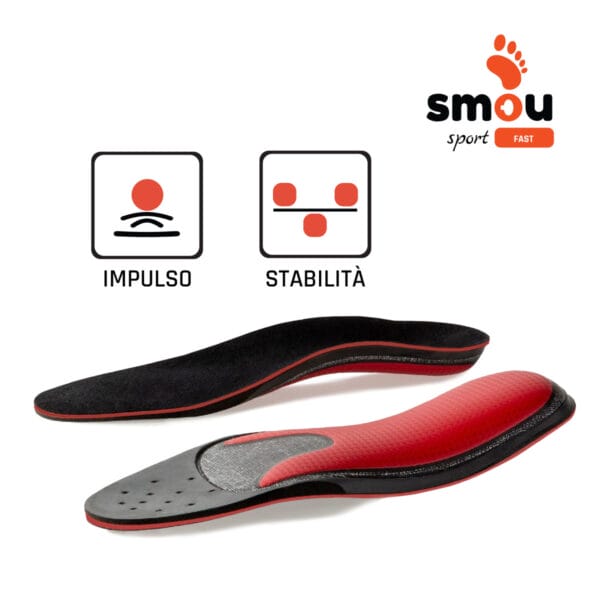 SMOU SPORT FAST Solette in memory foam per lo sport Donna e Uomo | Padel-Tennis | Boost-Balance | Supporto per l'arco plantare | Memory foam High Cushioning | Per le Scarpe Sportive - immagine 5