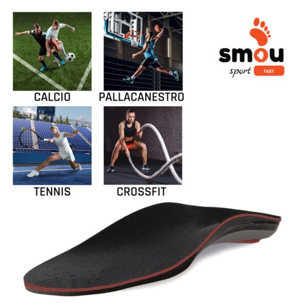 SMOU SPORT FAST Solette in memory foam per lo sport Donna e Uomo | Padel-Tennis | Boost-Balance | Supporto per l'arco plantare | Memory foam High Cushioning | Per le Scarpe Sportive - immagine 6