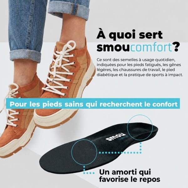 SMOU Comfort · Semelles en gel et mousse à mémoire de forme pour tous les jours - 3