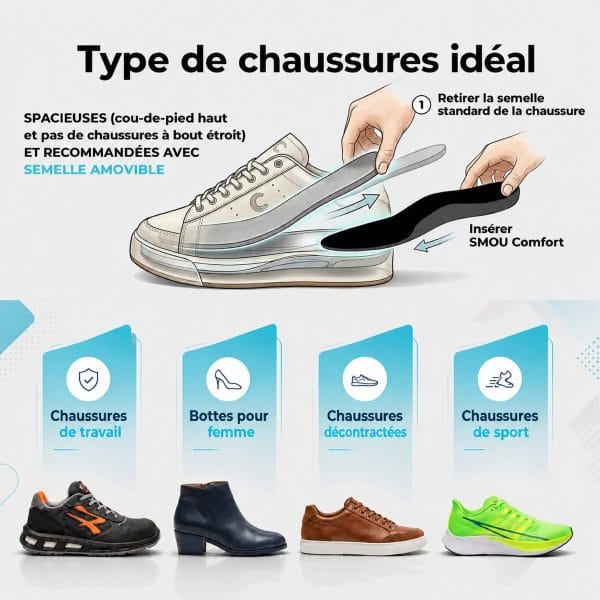 SMOU Comfort · Semelles en gel et mousse à mémoire de forme pour tous les jours - 7