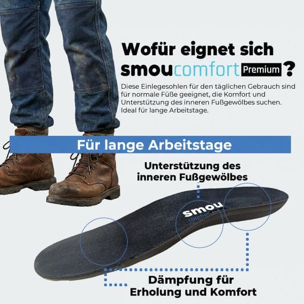 SMOU Comfort Premium · Einlegesohlen für lange Arbeitstage und Arbeitsschuhe - 3