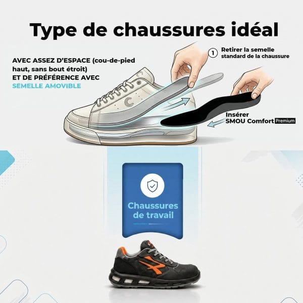 SMOU Comfort Premium · Semelles pour longues journées et chaussures de travail - 7