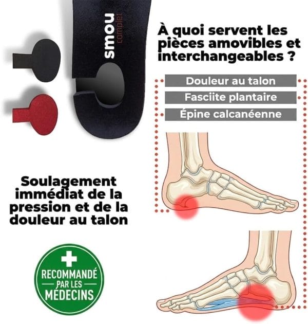 SMOU Complet · Semelles pour fasciite plantaire, épine calcanéenne et métatarsalgie - 6