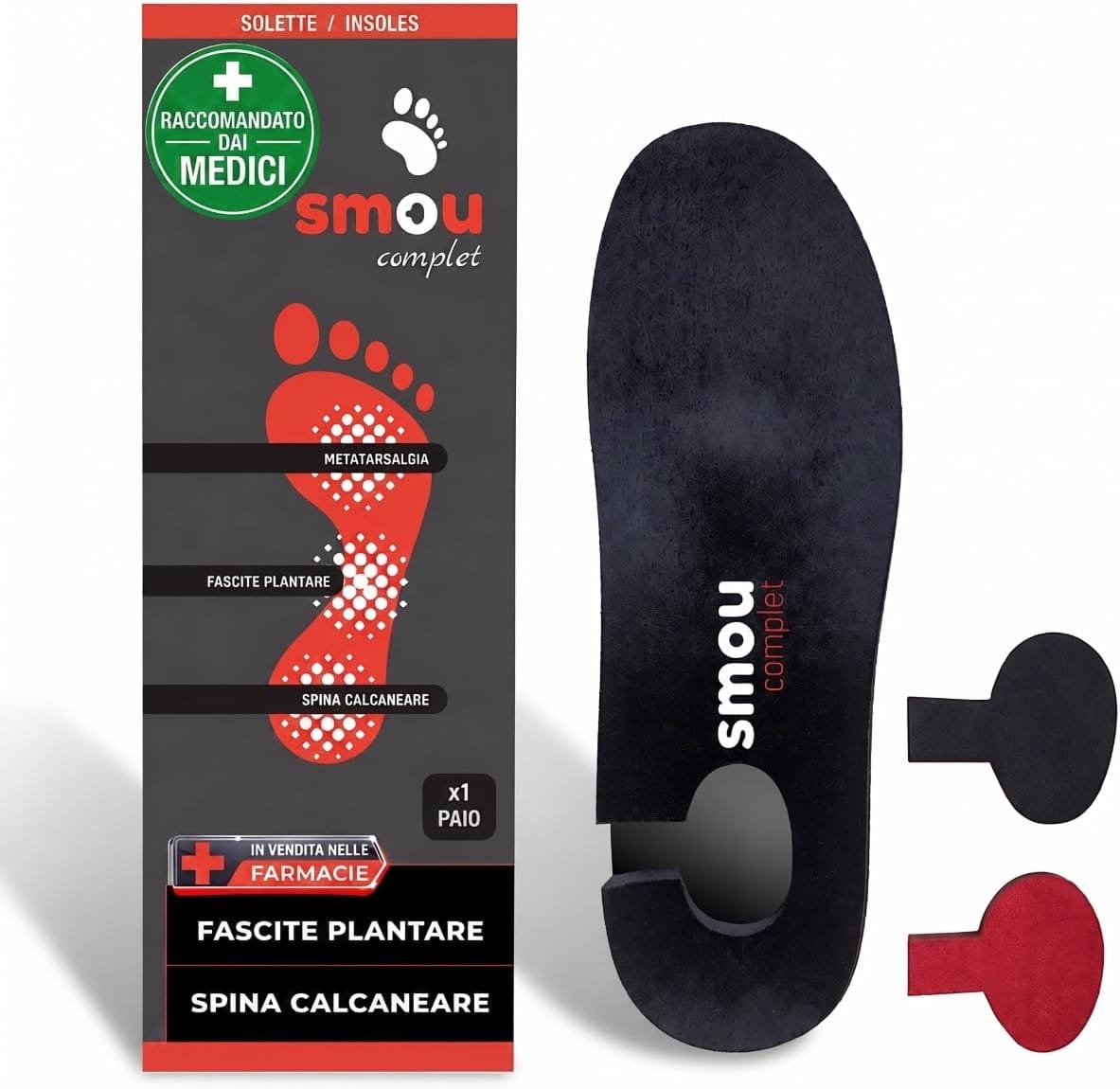 SMOU Complet · Solette per fascite plantare, sperone calcaneare e metatarsalgia