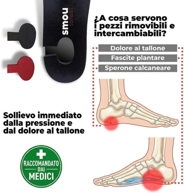 SMOU Complet · Solette per fascite plantare, sperone calcaneare e metatarsalgia - 6